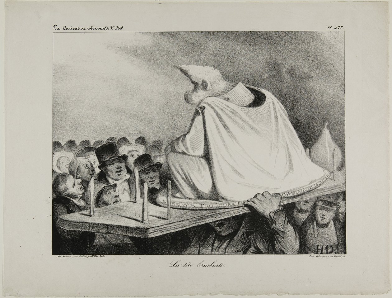 Der lose Kopf, Platte 427 von Honoré Victorin Daumier