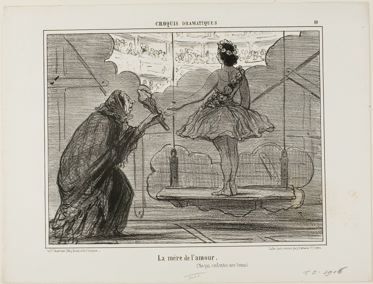 Die Mutter des Eros (nicht zu verwechseln mit Venus), Platte 10 aus Croquis Dramatiques von Honoré Victorin Daumier