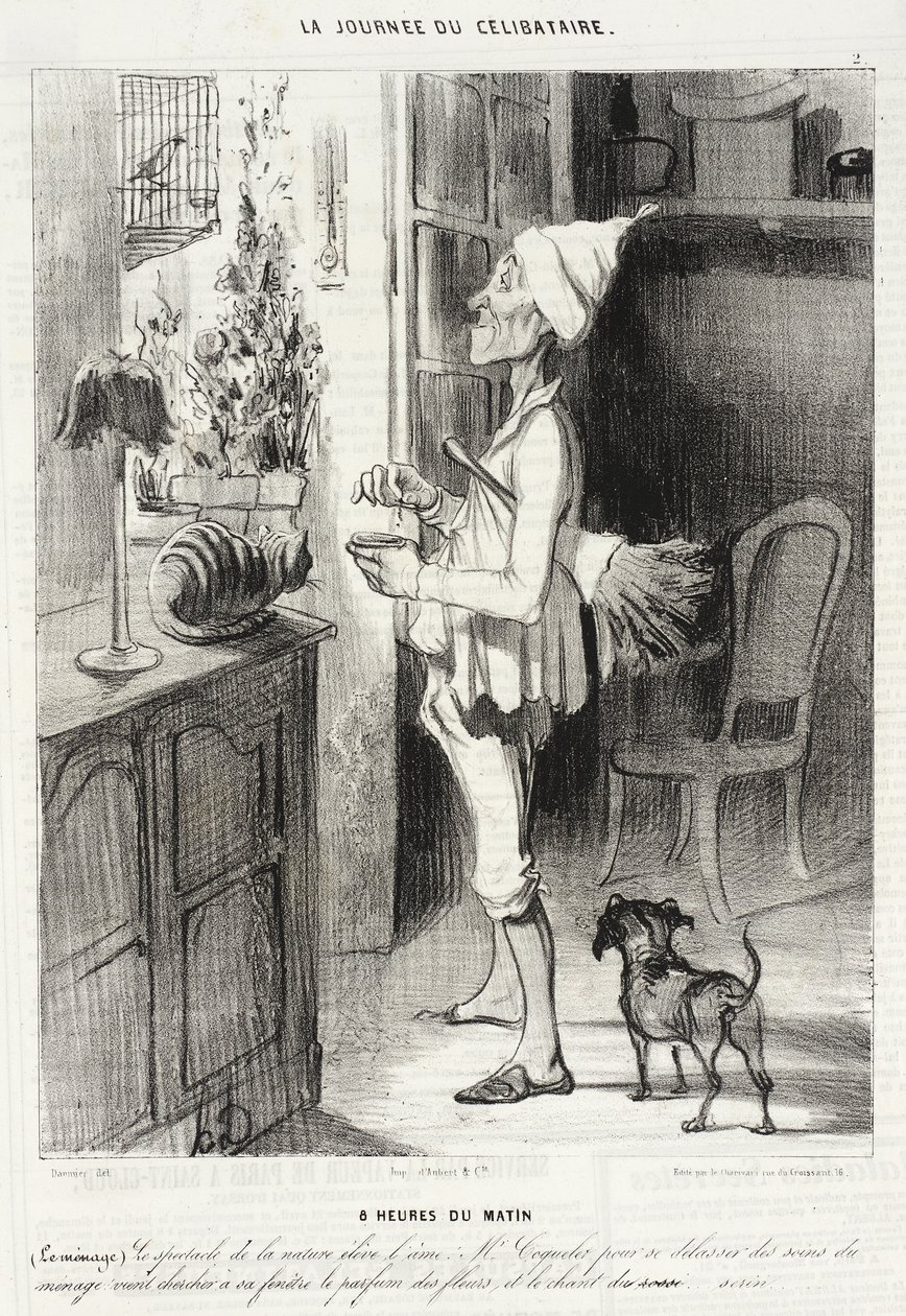 8 Uhr morgens von Honoré Daumier