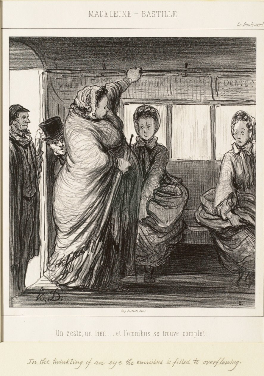 Ein Hauch, ein Nichts ... und der Omnibus ist voll von Honoré Daumier