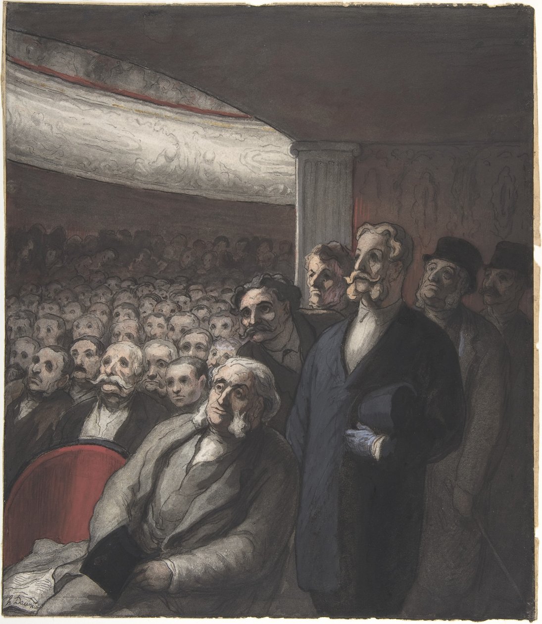 Ein Theaterpublikum von Honoré Daumier
