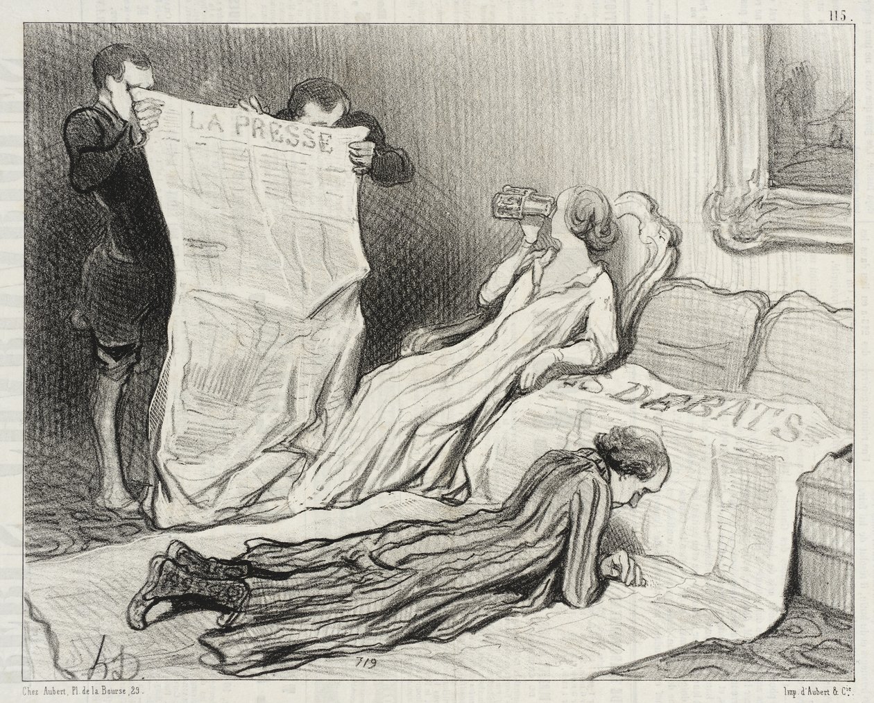 Abonnenten erhalten ihre Zeitung... von Honoré Daumier