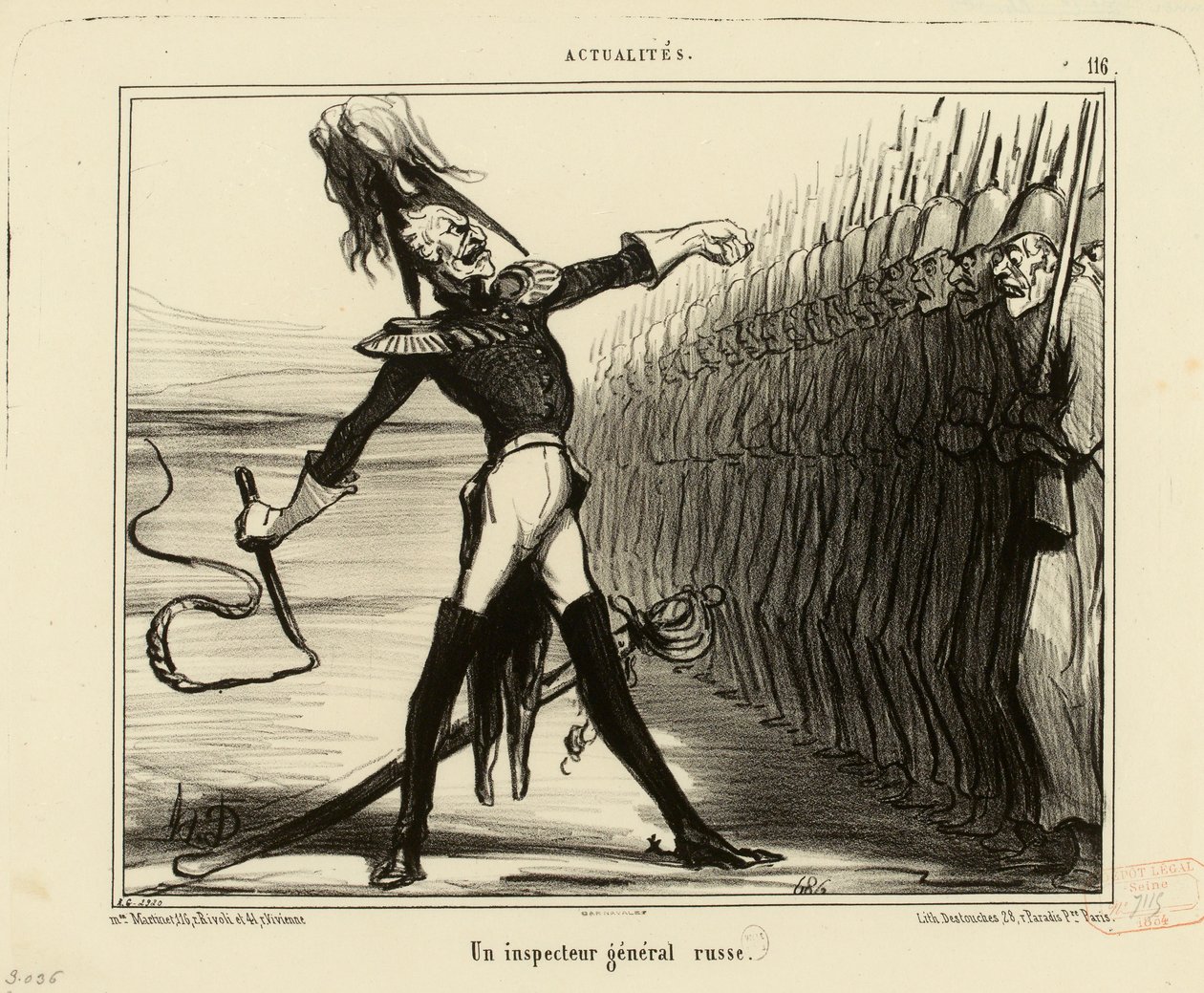 Aktualitäten Nr. 116: Ein russischer Generalinspektor von Honoré Daumier