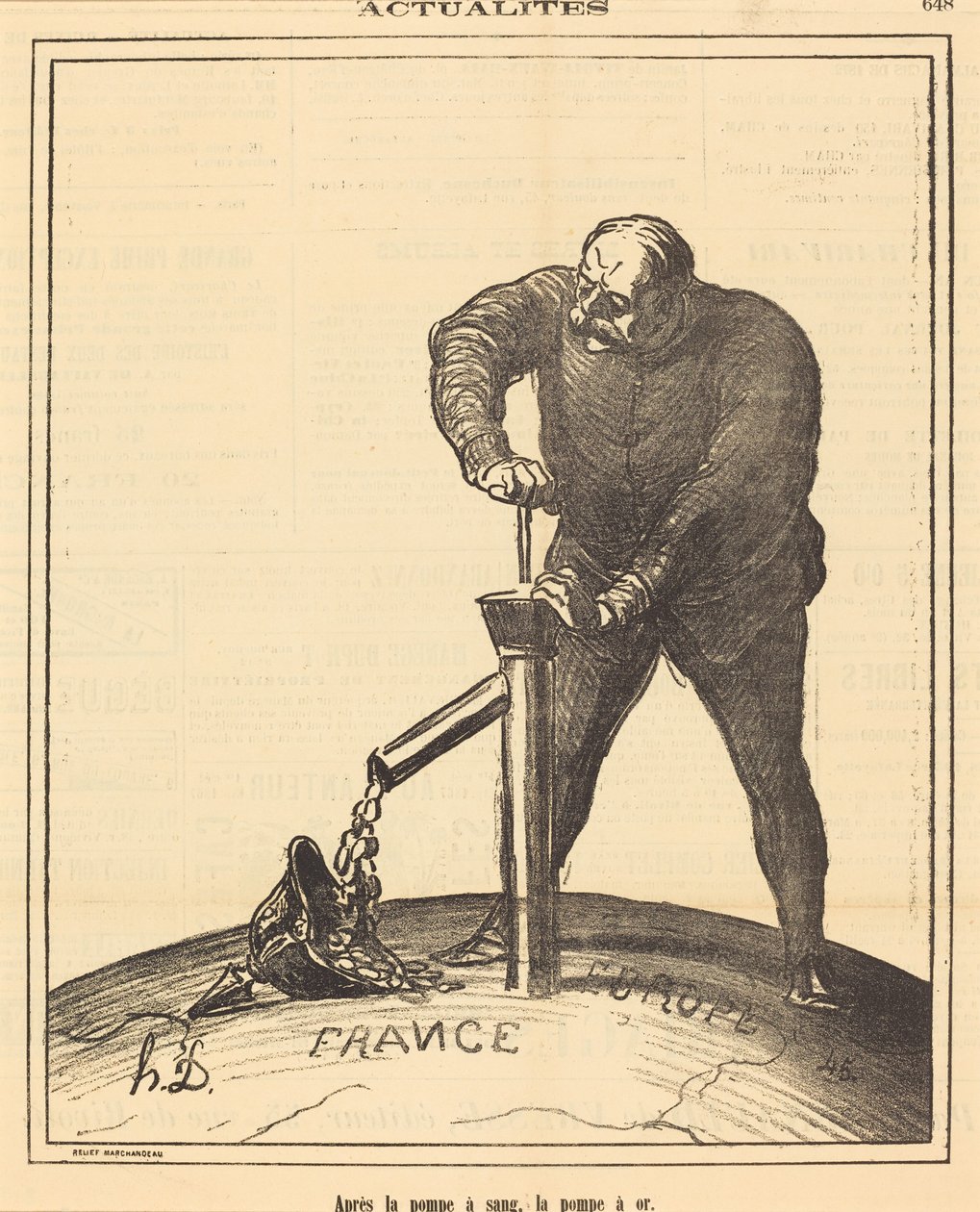 Nach der Blutpumpe, die Goldpumpe von Honoré Daumier