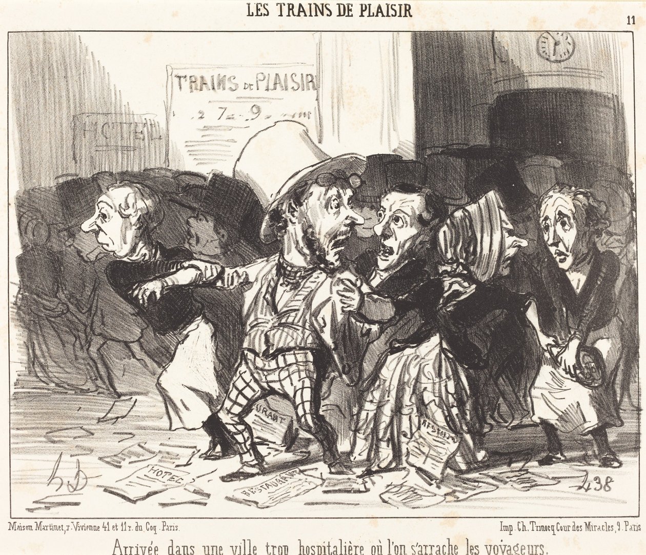 Ankunft in einer zu gastfreundlichen Stadt... von Honoré Daumier