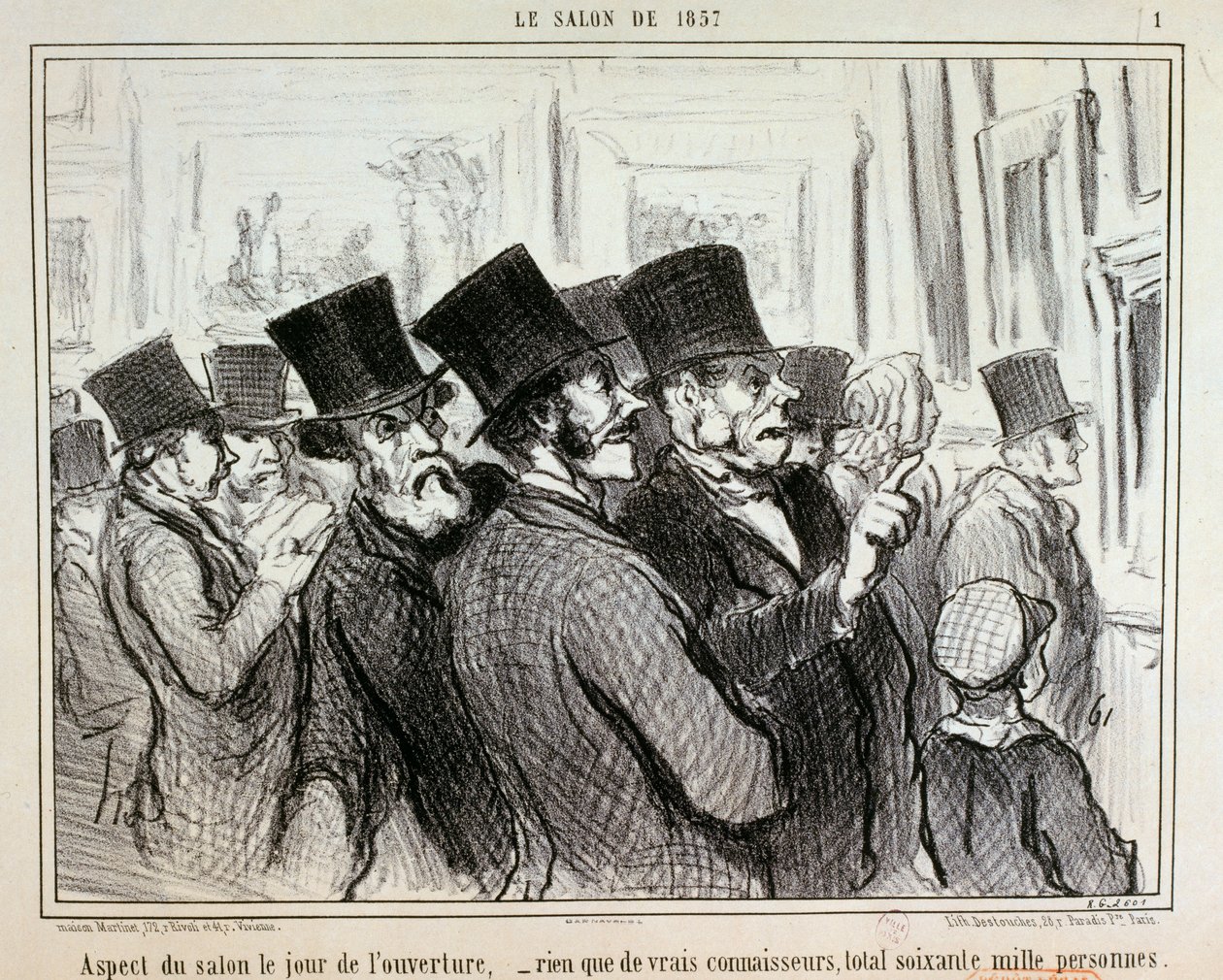 Ansicht des Salons am Eröffnungstag... / 1. von Honoré Daumier