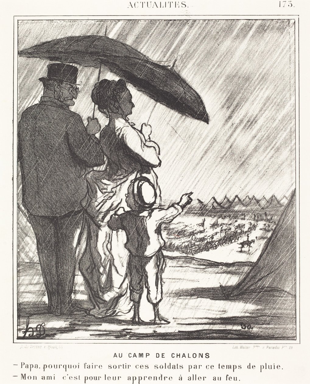 Im Lager von Chalons von Honoré Daumier