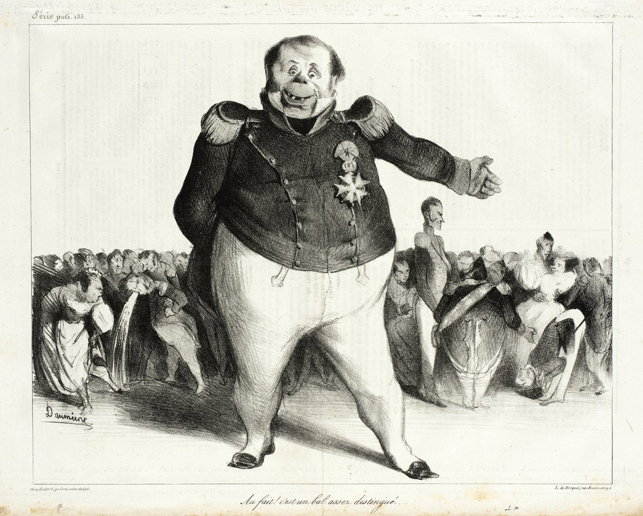 Also wirklich! Das ist ein ziemlich vornehmer Ball! von Honoré Daumier
