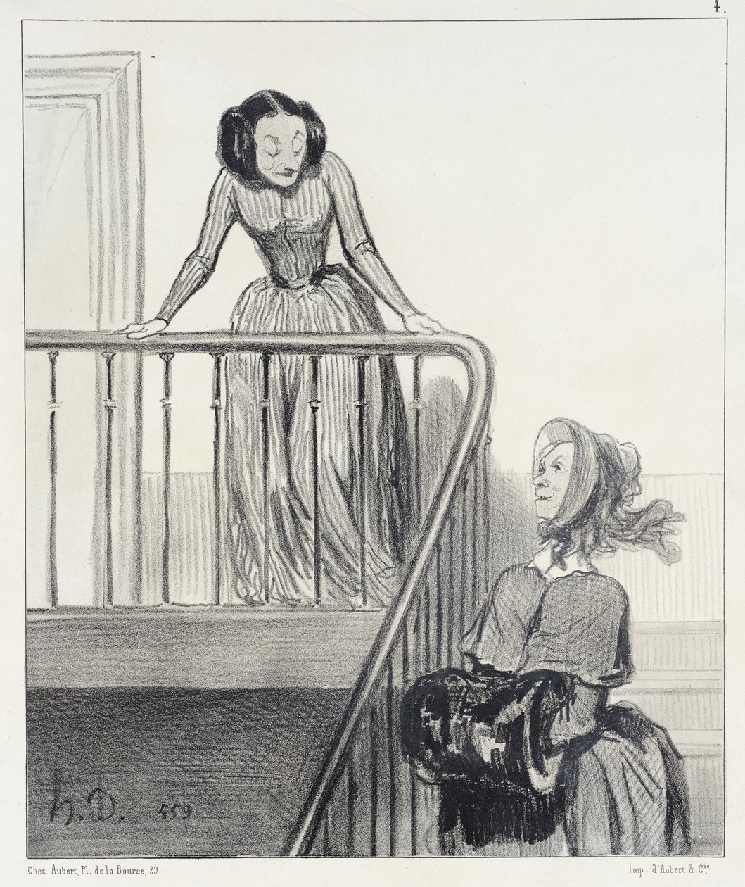Leb wohl, Ophelia! von Honoré Daumier