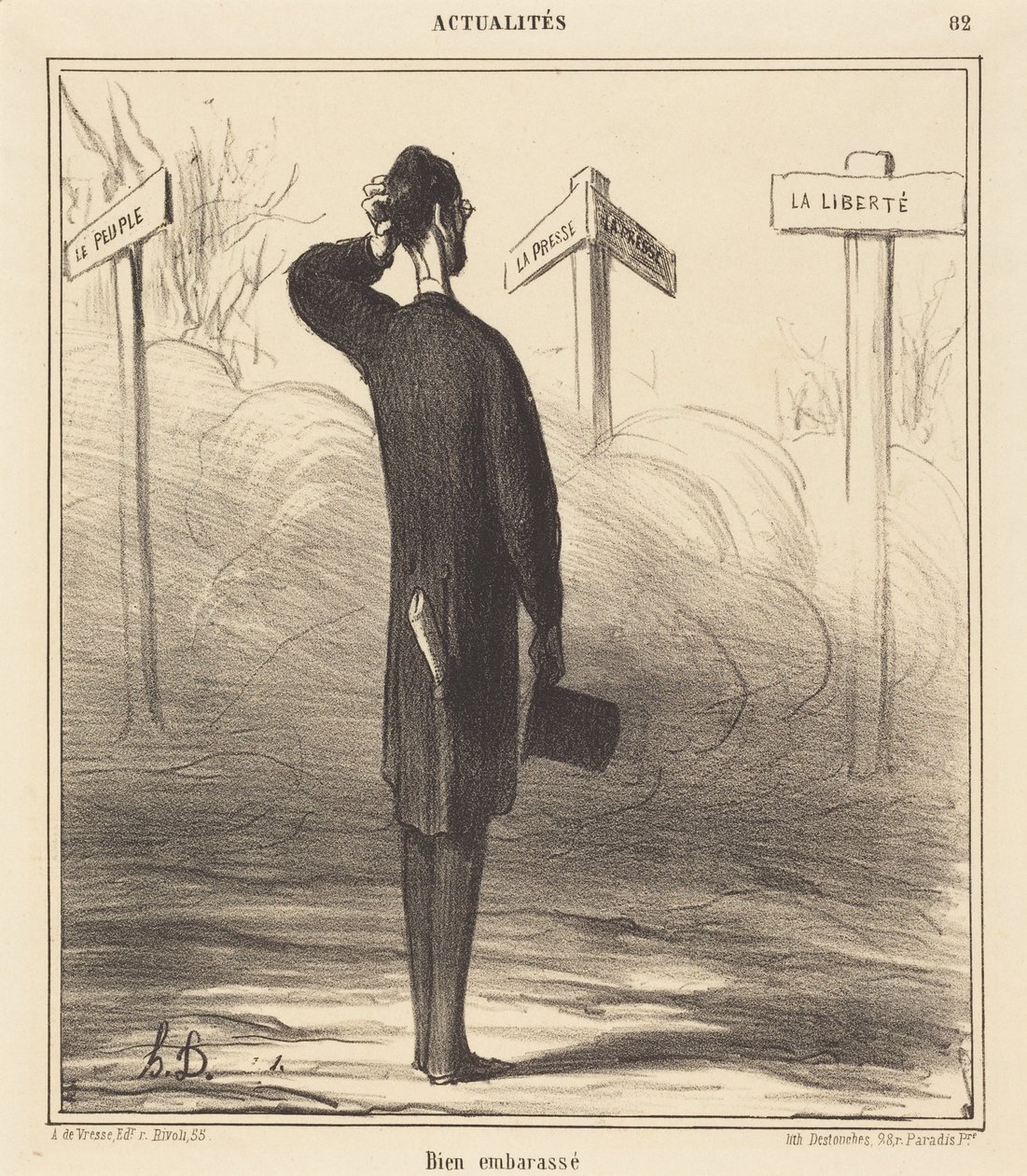 Sehr verlegen von Honoré Daumier