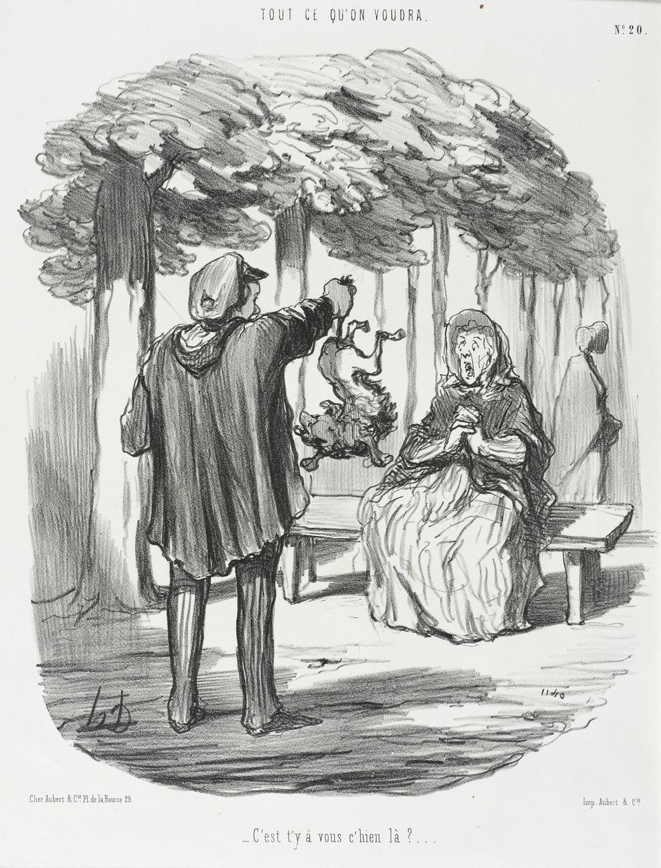 Ist das Ihr Hund dort? von Honoré Daumier