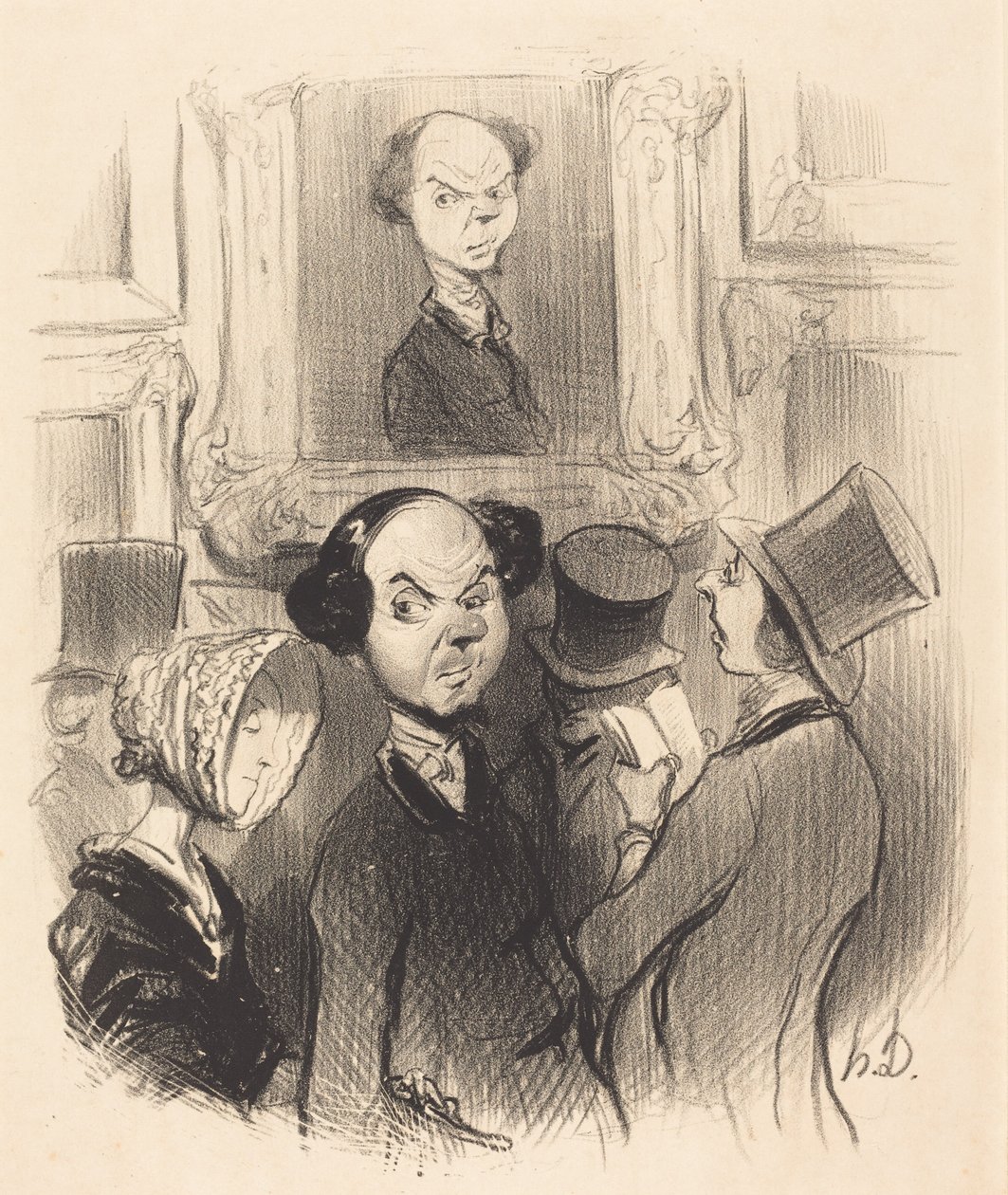 Charmé de se voir exposé... von Honoré Daumier