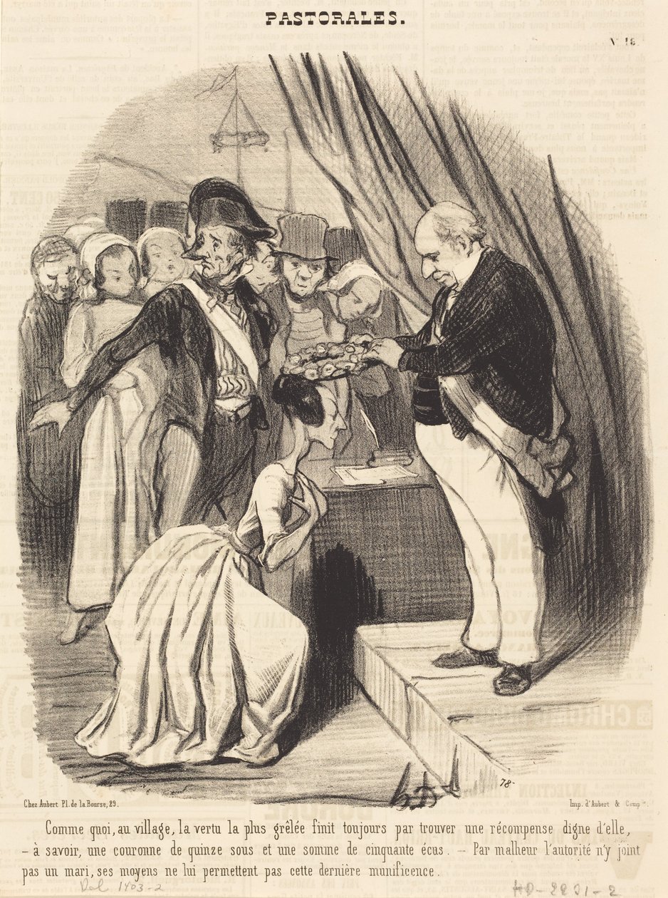 Wie auch immer, im Dorf, die tugendhafteste... von Honoré Daumier