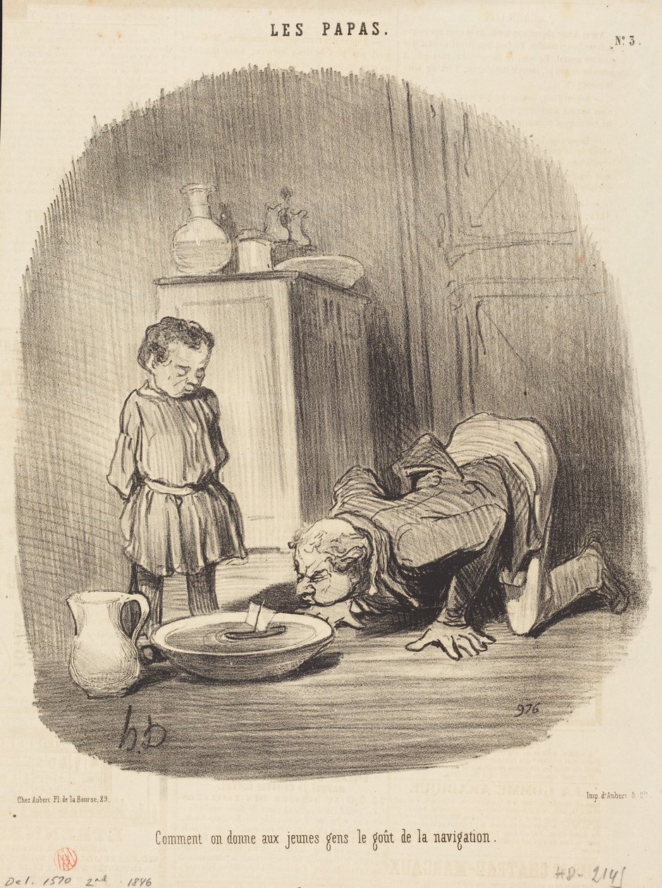 Comment on donne... le goût de la navigation von Honoré Daumier