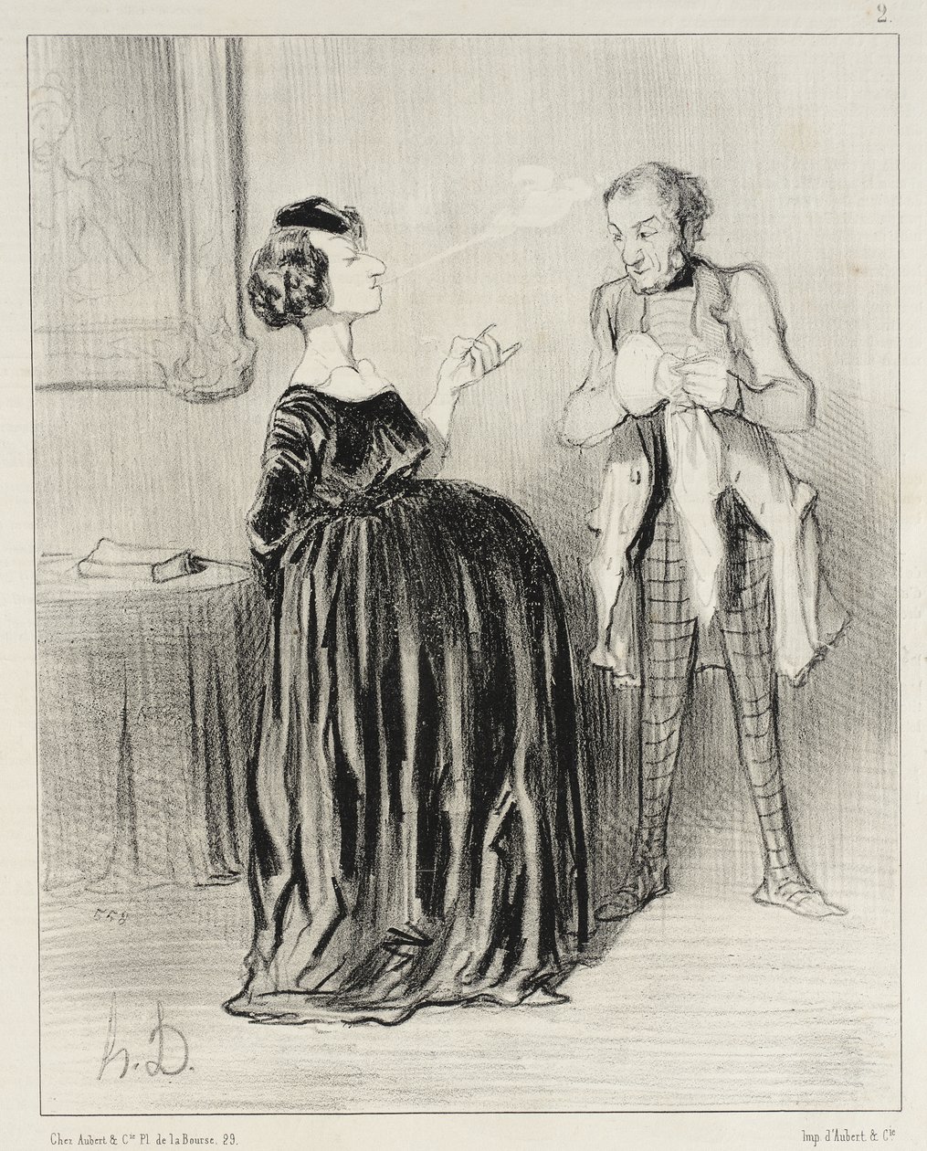 Sag mal...mein Mann...ich habe große Lust, mein Drama zu nennen... von Honoré Daumier
