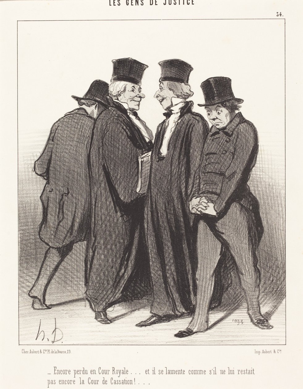 Wieder verloren am Königshof... und er klagt... von Honoré Daumier