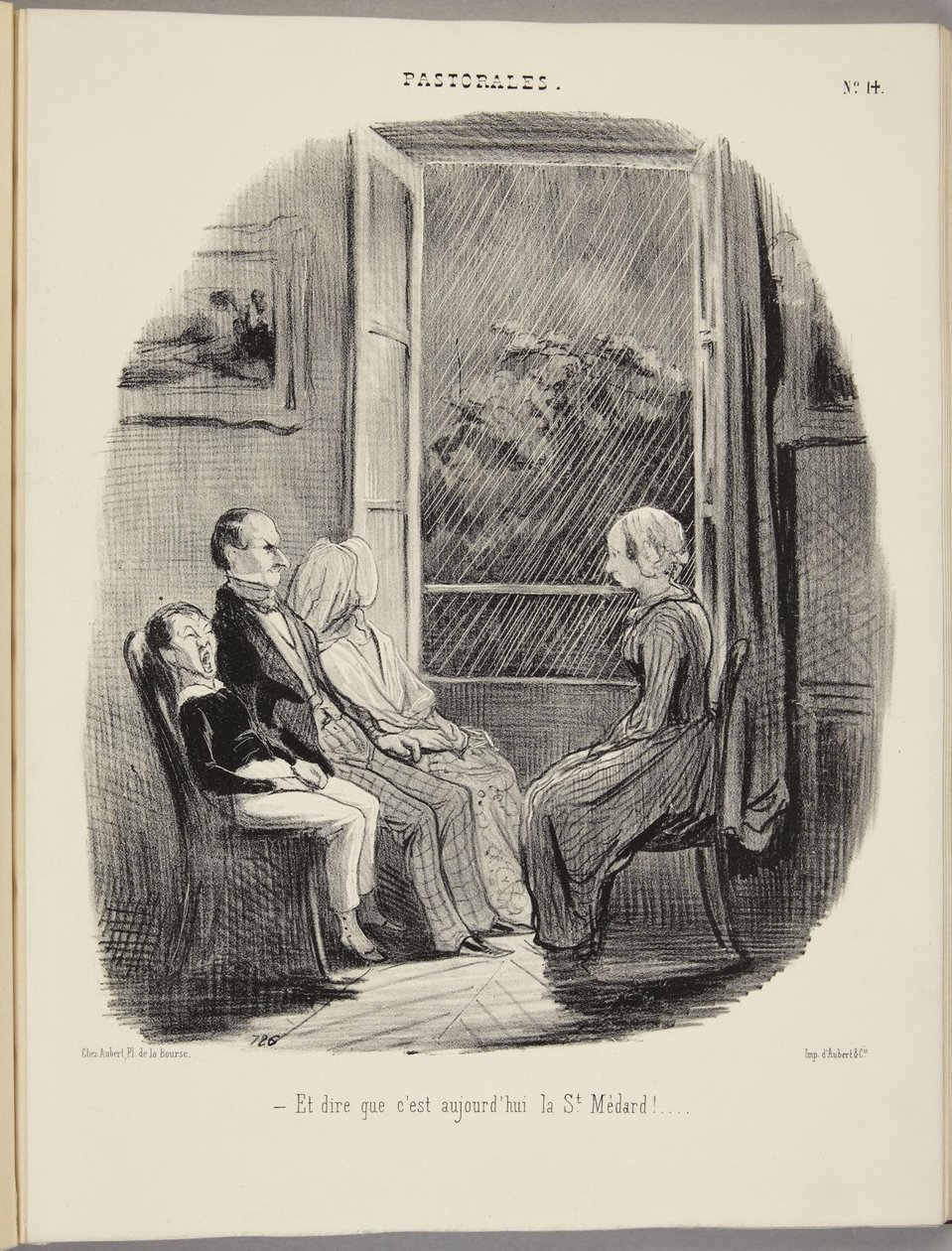 Und zu sagen, dass heute St. Médard ist! von Honoré Daumier