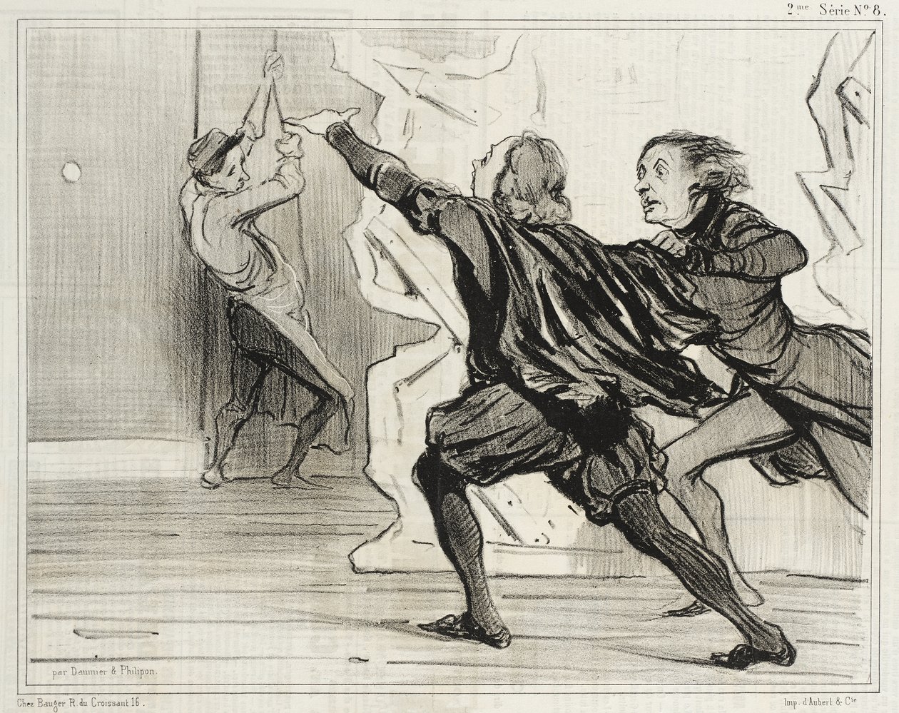 Dramatische Farce... von Honoré Daumier