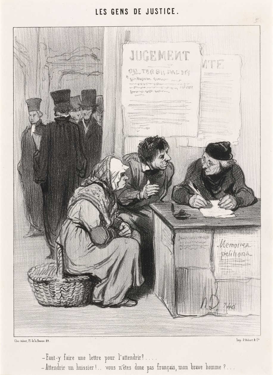 Muss man einen Brief schreiben, um das Herz zu erweichen? von Honoré Daumier
