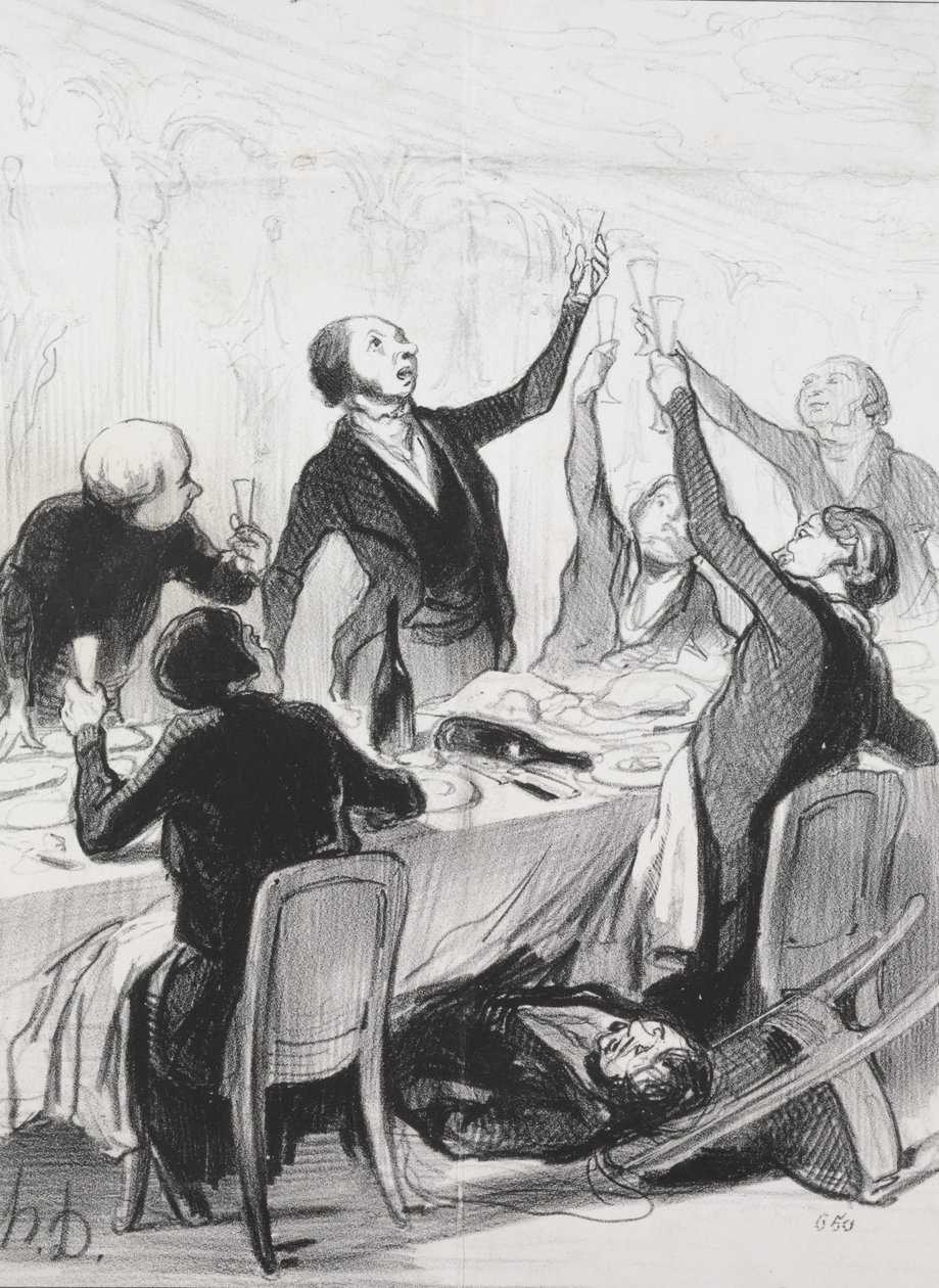 Ein 43. Toast...auf die Abstinenzgesellschaft von Honoré Daumier