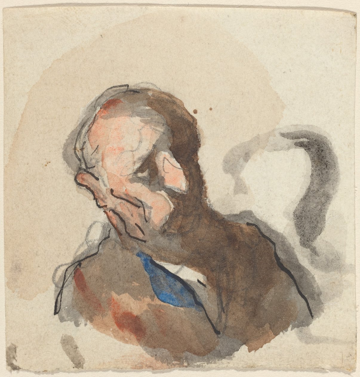 Kopf eines Mannes von Honoré Daumier