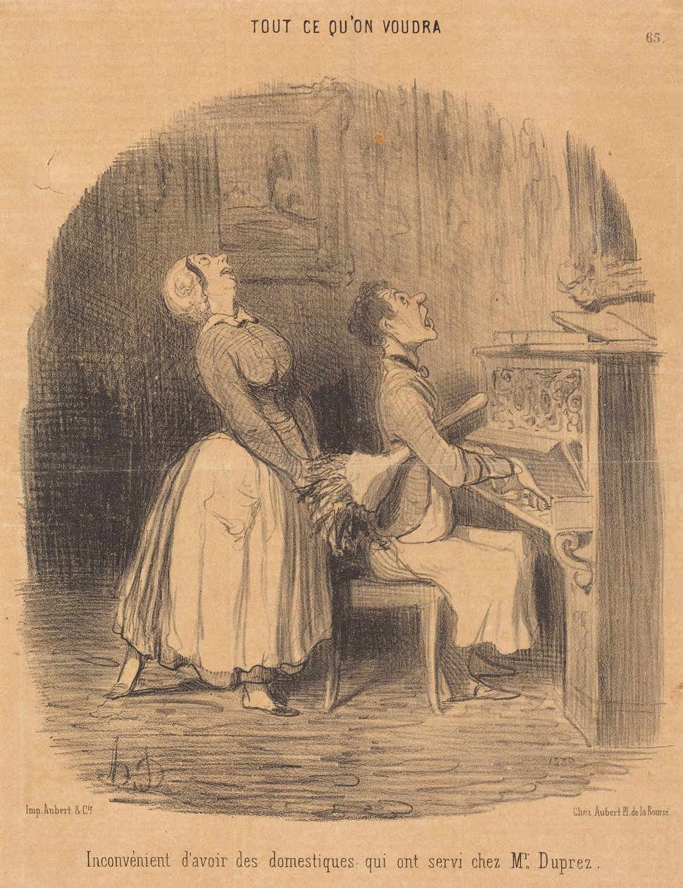Unannehmlichkeit... der Diener, die bei Herrn Duprez gedient haben von Honoré Daumier