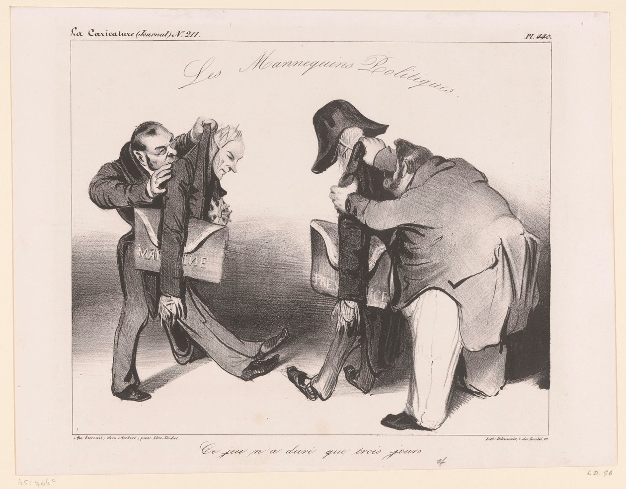 Karikatur der Marine und der Präsidentschaft von Honoré Daumier
