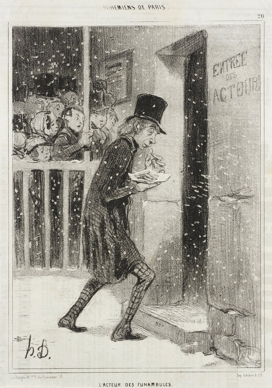 Der Schauspieler des Théâtre des Funambules von Honoré Daumier
