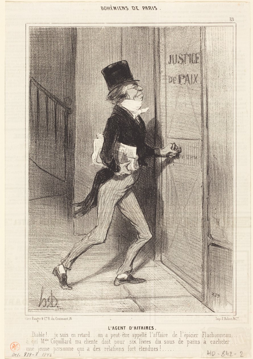 Der Geschäftsagent von Honoré Daumier