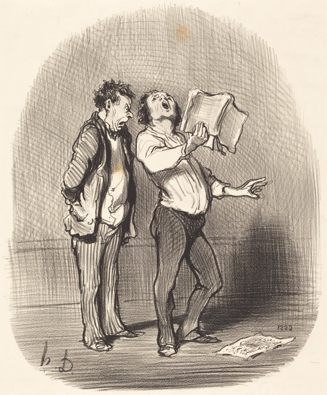 Der Nachteil, einen musikliebenden Freund zu haben von Honoré Daumier
