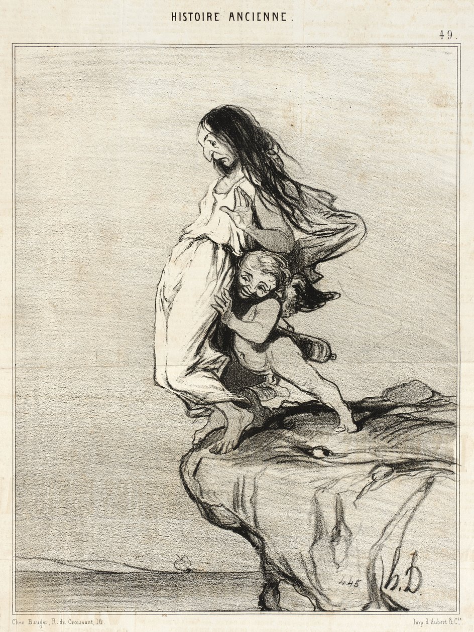 Der Tod der Sappho von Honoré Daumier