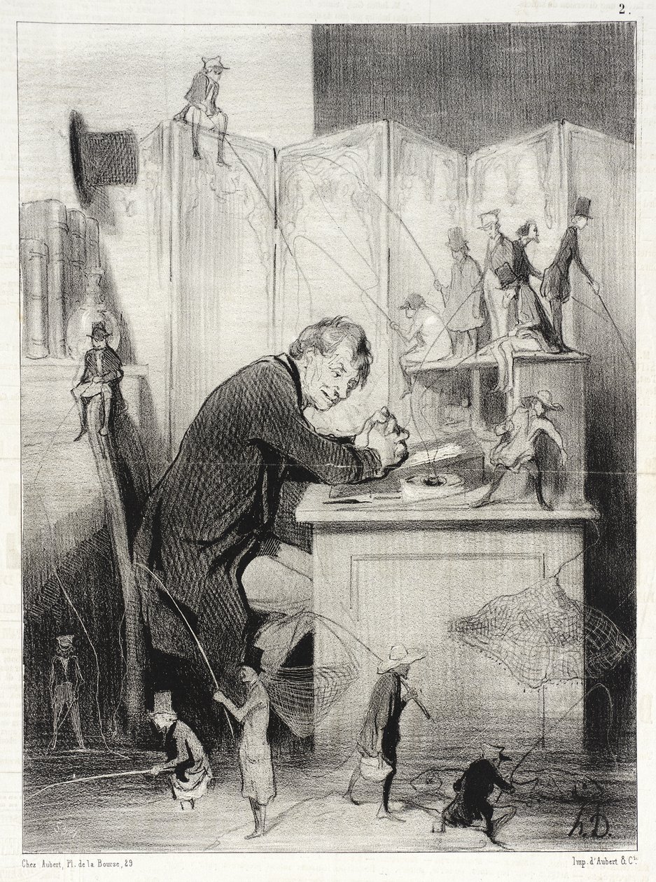 Das Angeln von Honoré Daumier