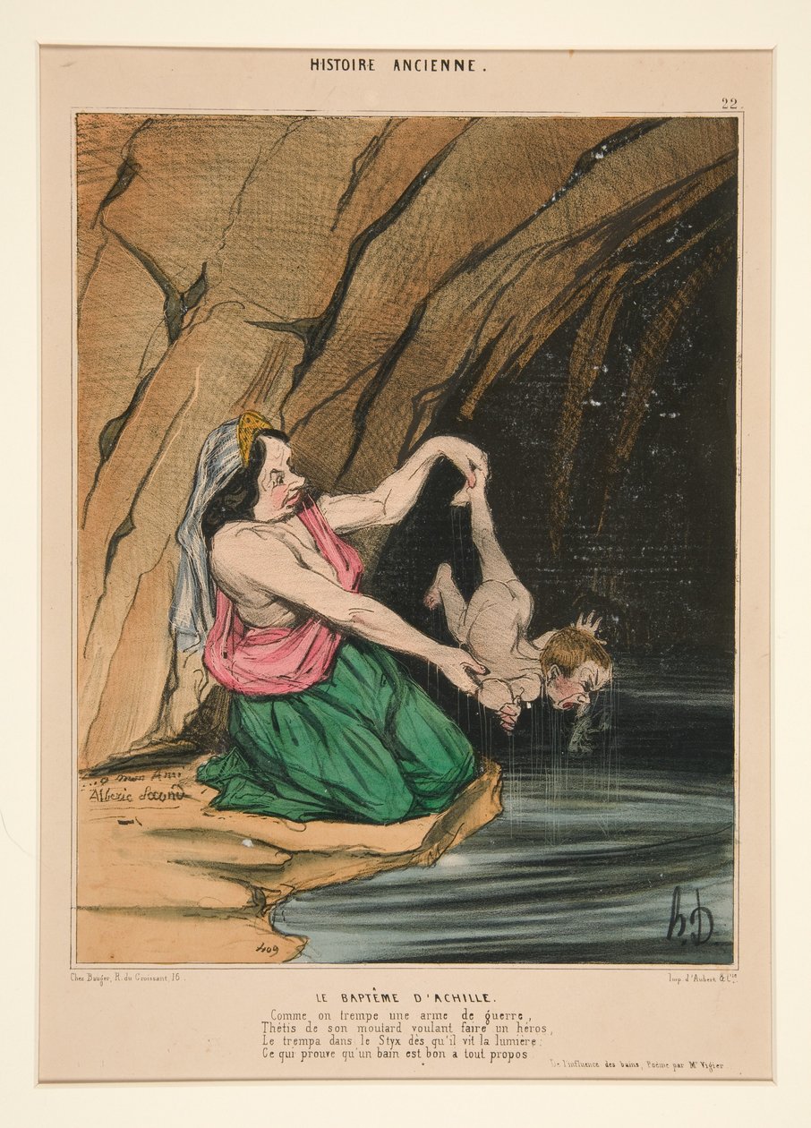 Die Taufe des Achilles; aus Histoire Ancienne von Honoré Daumier