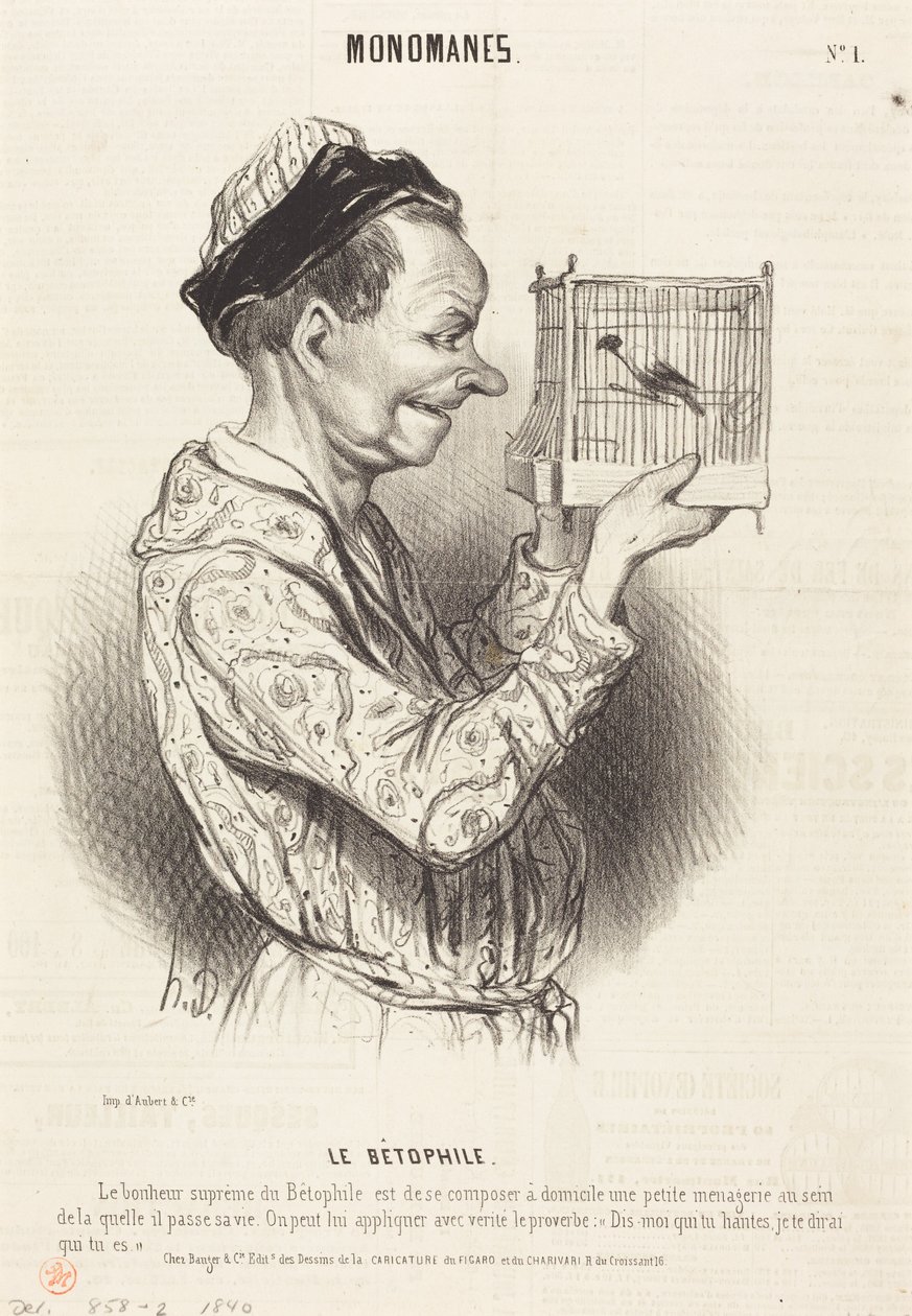 Der Bétophile von Honoré Daumier