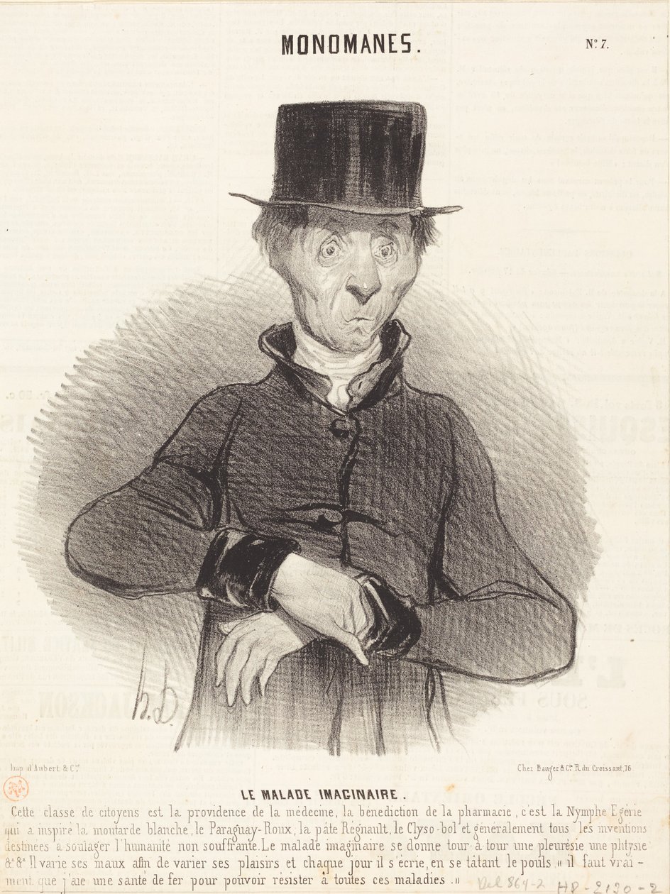 Der eingebildete Kranke von Honoré Daumier