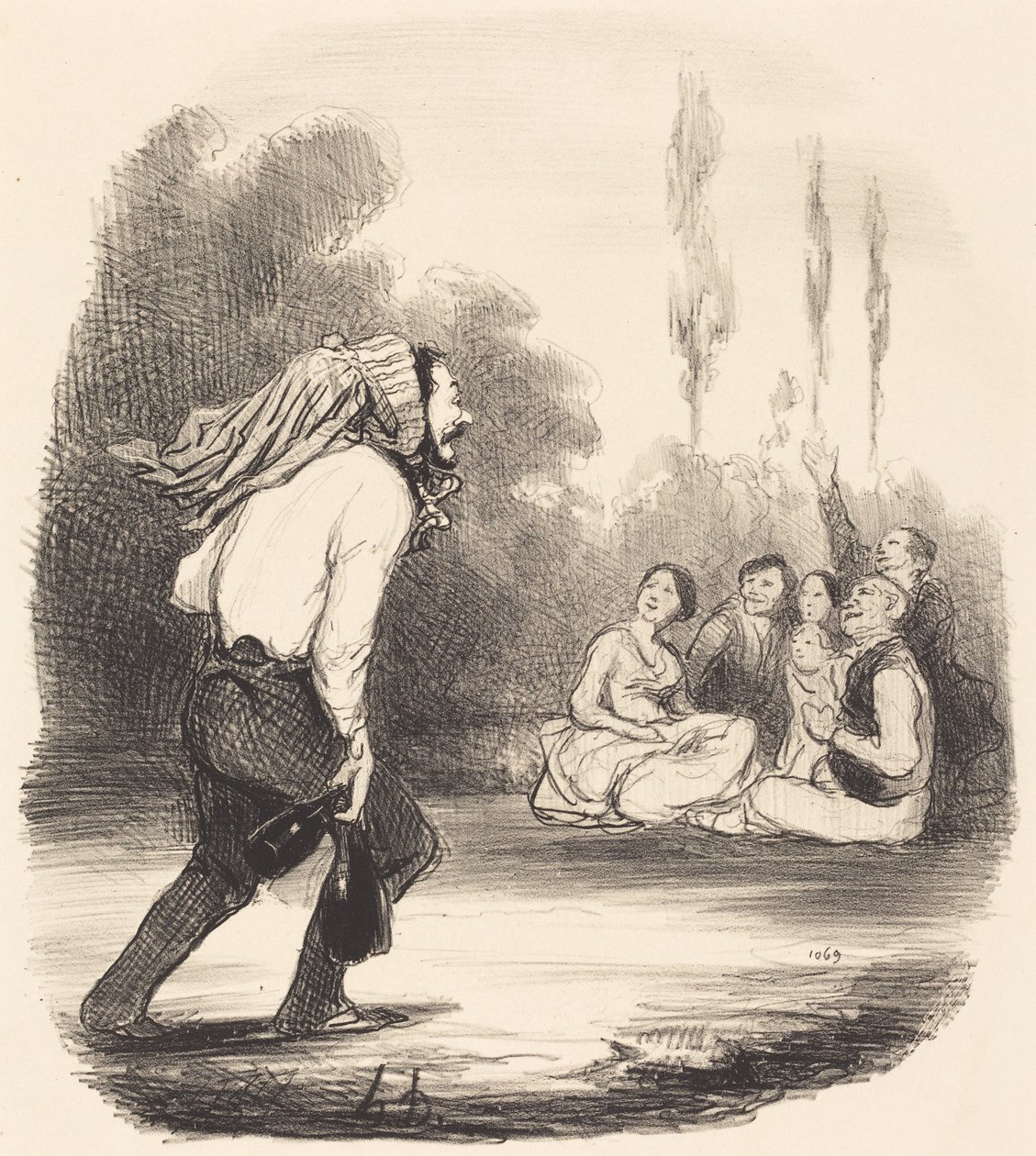 Der größte Spaßvogel der Gesellschaft von Honoré Daumier