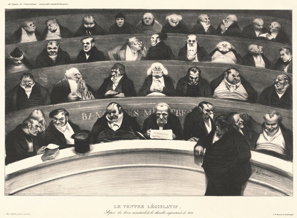 Der gesetzgebende Bauch von Honoré Daumier