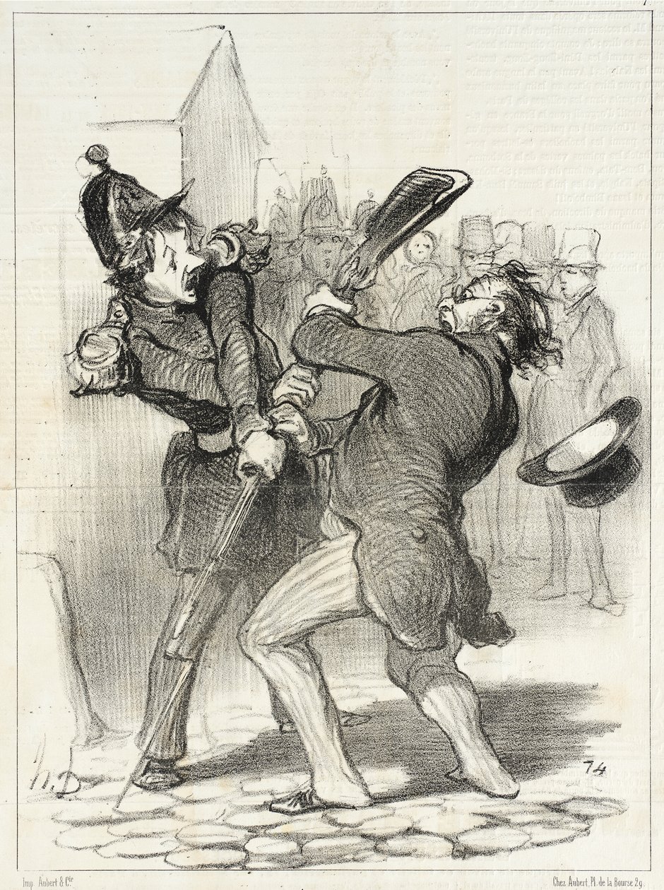 Die Freunde des Friedens - Ergebnis der Reden Coquerel... von Honoré Daumier