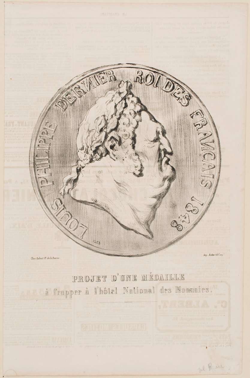 Louis-Philippe, letzter König der Franzosen 1848 von Honoré Daumier