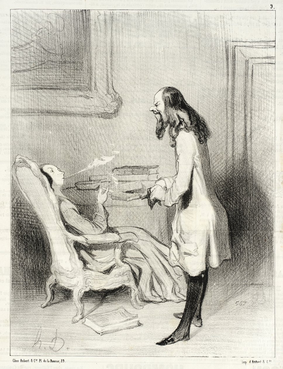 Madame, wie finden Sie diese Zigarette? von Honoré Daumier