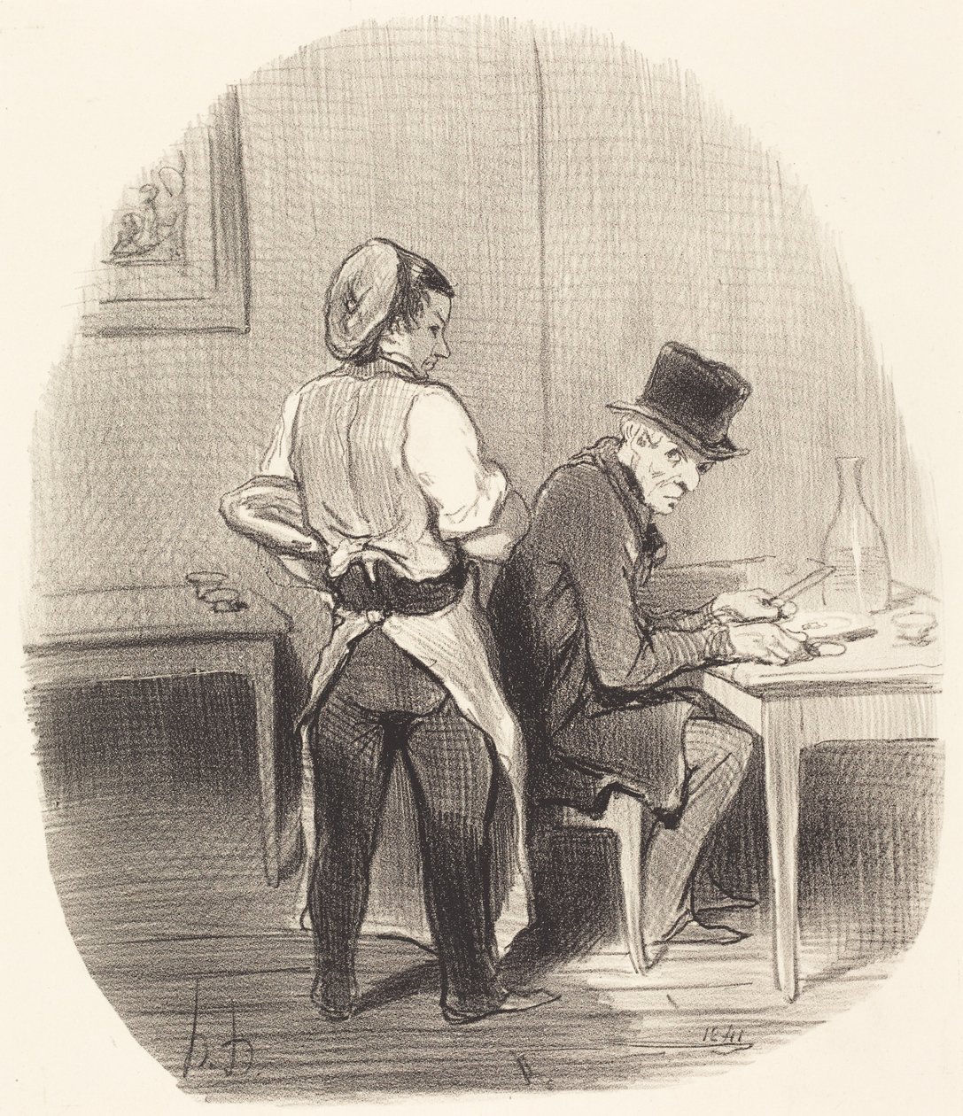 Aber, mein Herr, ich versichere Ihnen, es ist... Kalbfleisch!... von Honoré Daumier