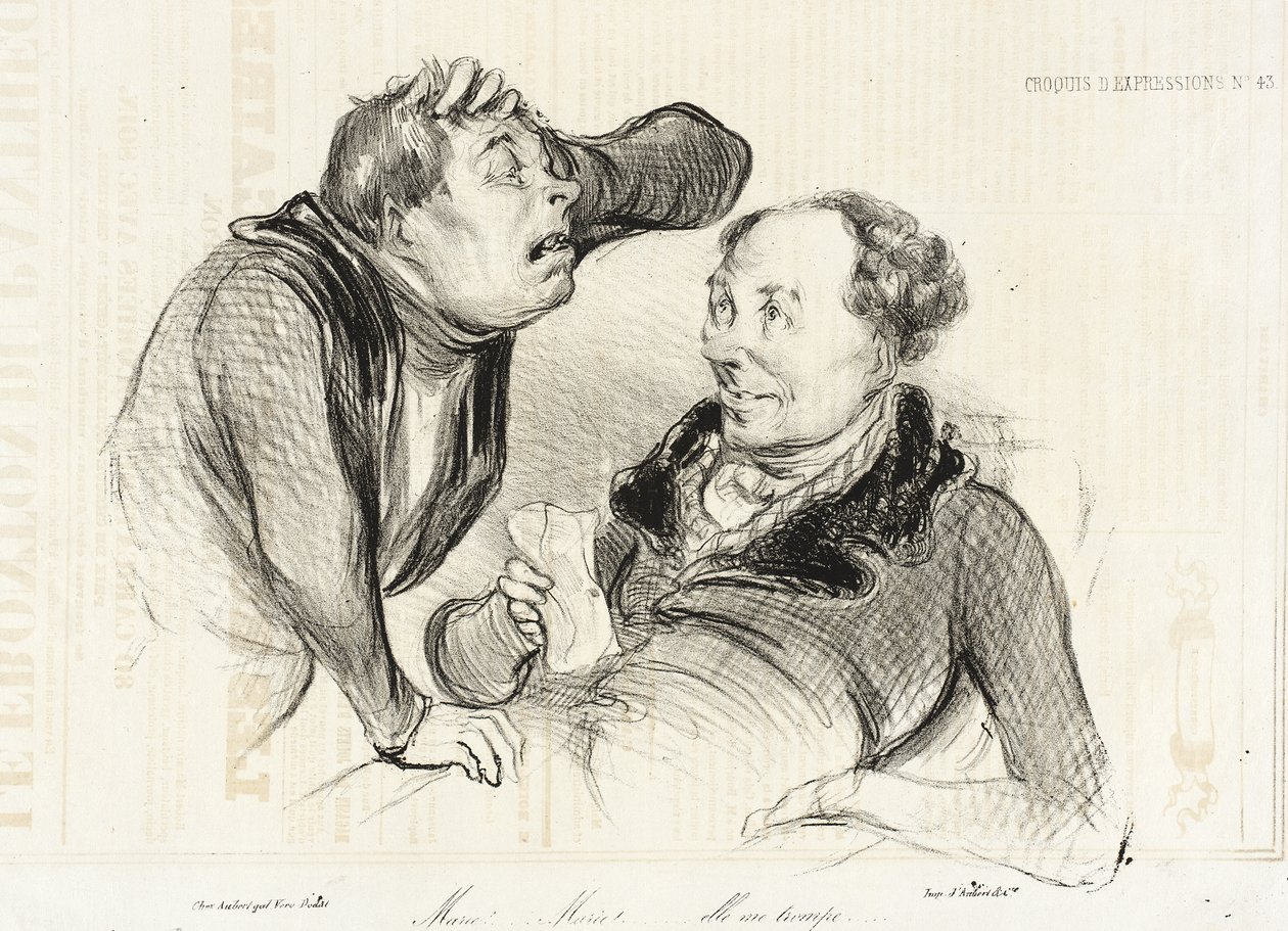 Marie!...Marie!...sie betrügt mich von Honoré Daumier