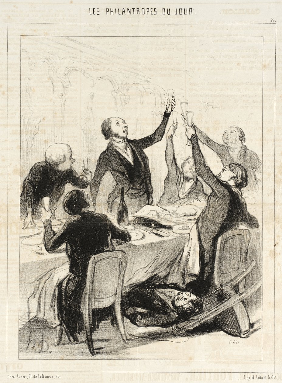 Meine Herren...wir haben noch einen 43. Toast auf die Temperance-Gesellschaft... von Honoré Daumier