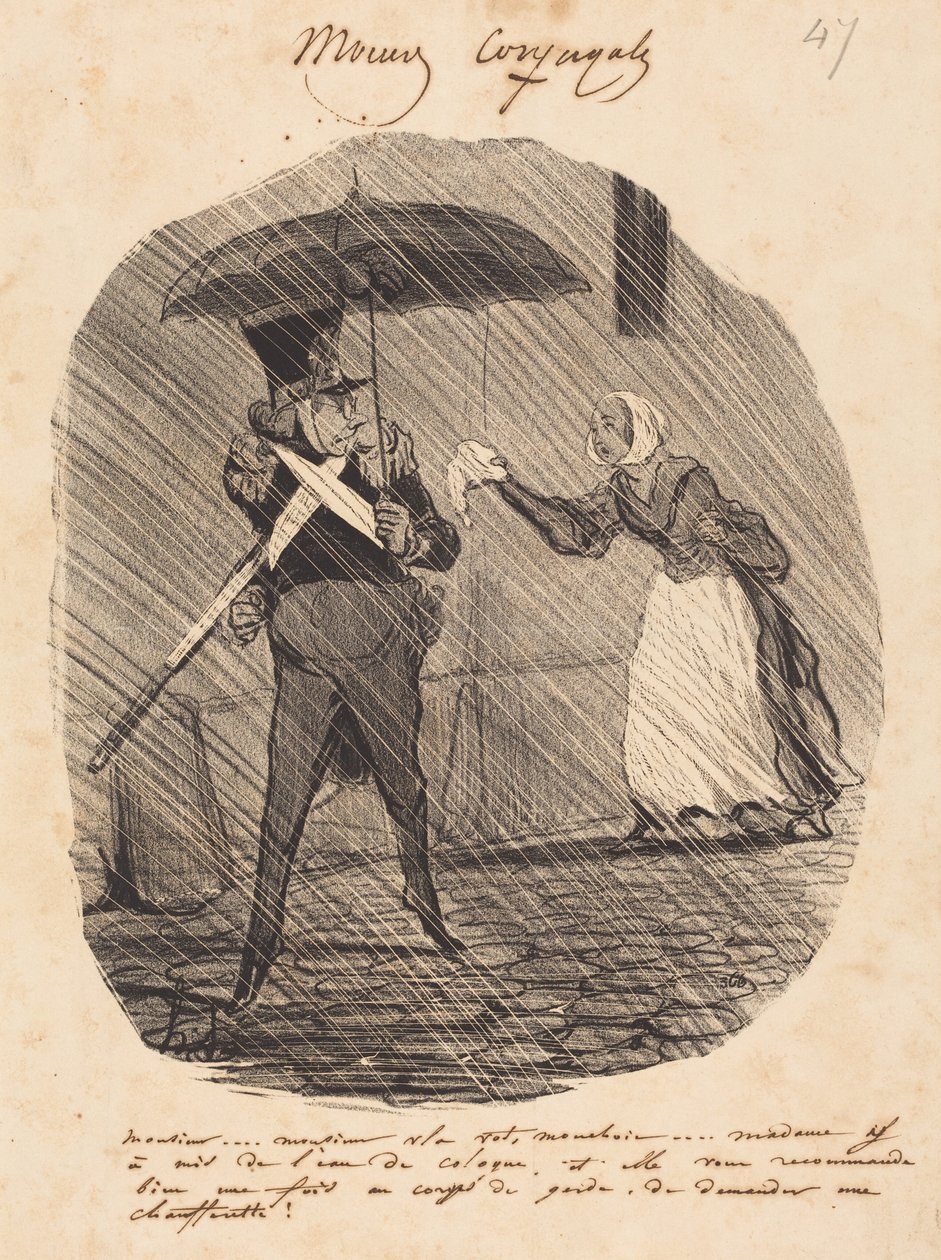 Monsieur... Monsieur, hier ist Ihr Taschentuch von Honoré Daumier