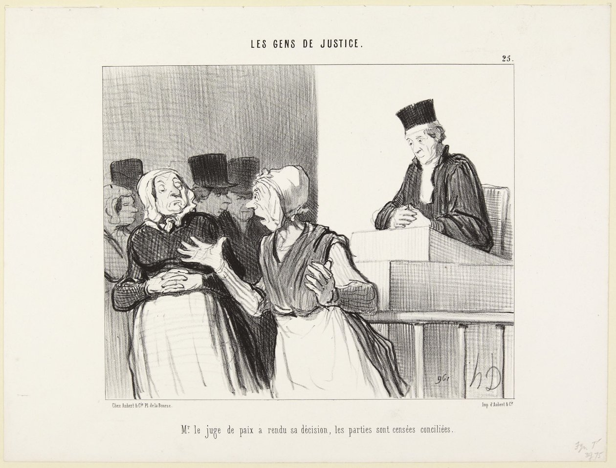 Herr Friedensrichter hat seine Entscheidung getroffen (LesGens de Justice Nr. 25) von Honoré Daumier