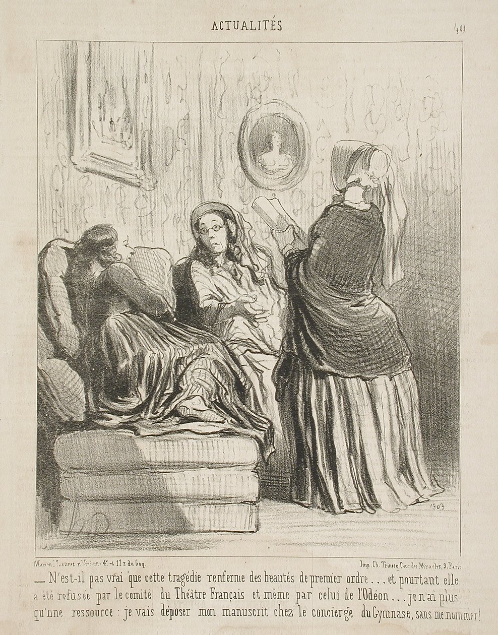 Ist es nicht wahr, dass diese Tragödie Schönheiten enthält... von Honoré Daumier