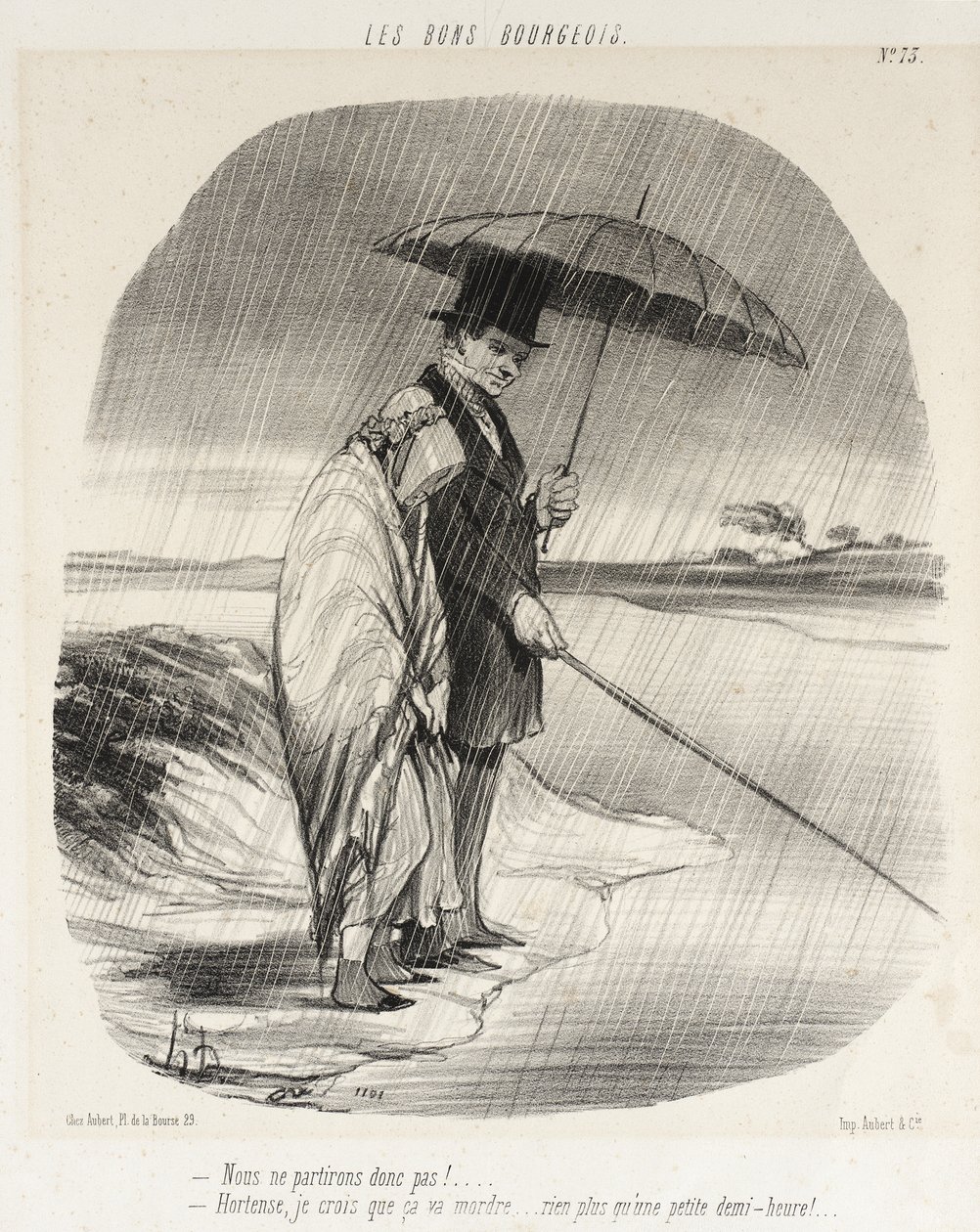 Nous ne partirons donc pas!... von Honoré Daumier