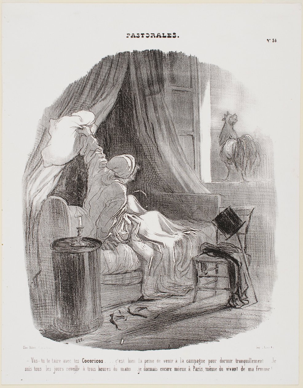 Ach, hör auf mit diesem Kikeriki! von Honoré Daumier