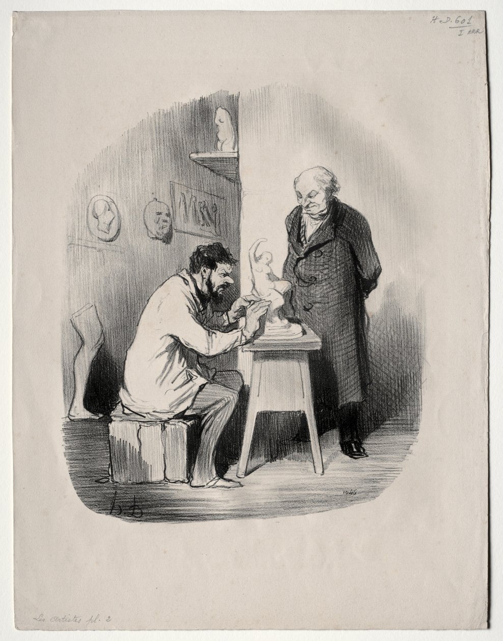 Die Künstler, Platte 2: Du musst mich eines Tages auf diese Weise modellieren von Honoré Daumier