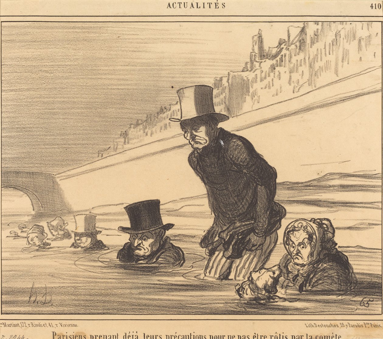 Pariser treffen... ihre Vorkehrungen... von Honoré Daumier
